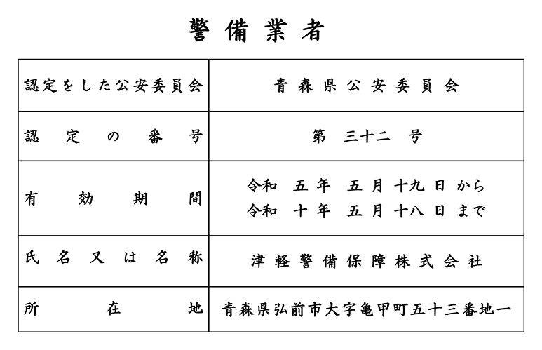 認定証
